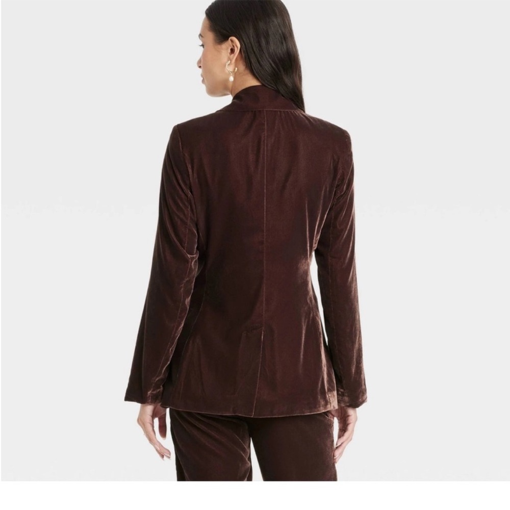 a new day Velvet Blazer in Deep Brown - Picture 2 of 5